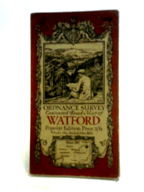 Ordnance Survey Contoured Road Map of Watford By Ordnance Survey