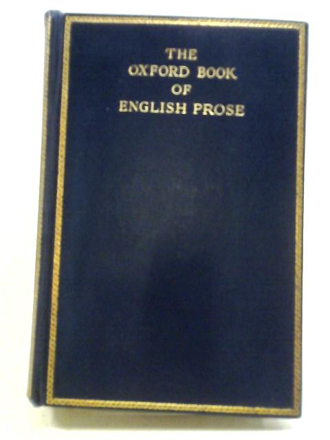 The Oxford Book of English Prose von Sir Arthur Quiller-Couch