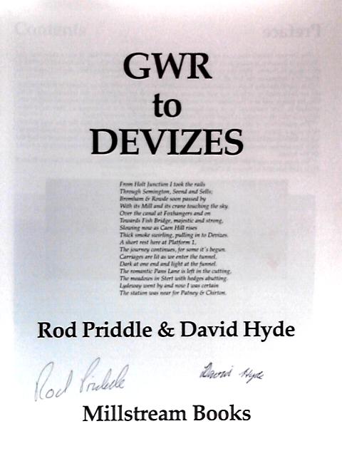 GWR to Devizes By Rod Priddle & David Hyde