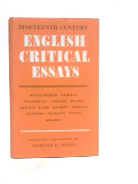 English Critical Essays By Edmund D.Jones (Edt.)