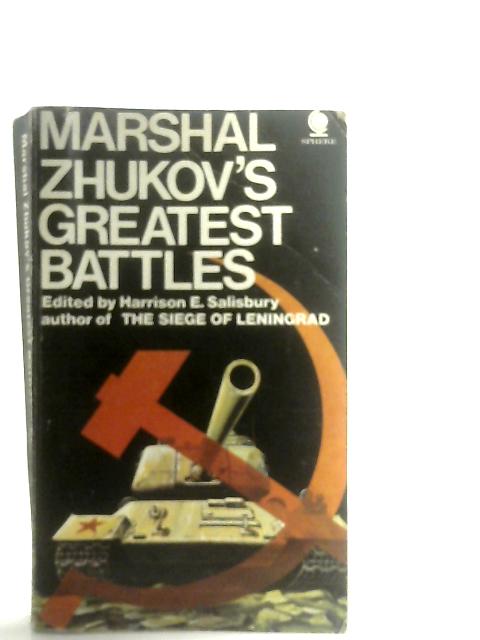 Marshal Zhukov's Greatest Battles By Georgi K. Zhukov