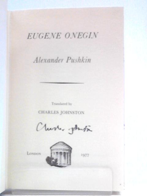 Pushkin By Eugene Onegin