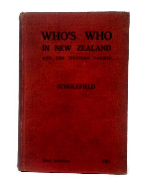 Who's Who in New Zealand and The Western Pacific By Unstated