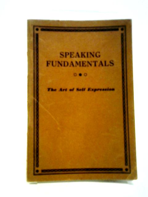 Speaking Fundamentals By D.E. Watkins