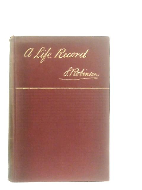 A Life Record By Sarah Robinson