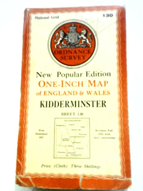 Ordnance Survey New Popular Edition One-Inch Map of England & Wales Kidderminster Sheet 130 By Ordnance Survey