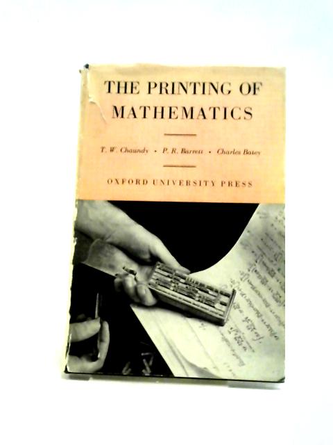 The Printing of Mathematics By Various