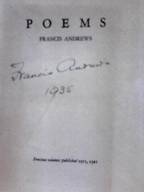 Poems von Francis Andrews