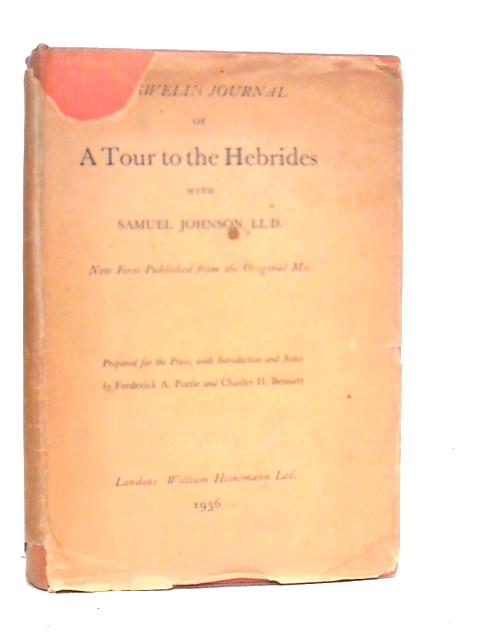 Boswell's Journal Of A Tour To The Hebrides With Samuel Johnson By James Boswell