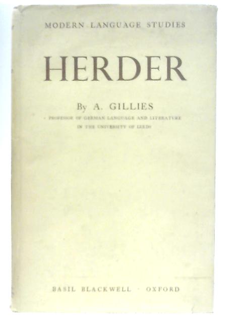 Herder: Modern Language Studies By A. Gillies