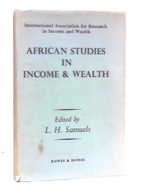 African Studies in Income and Wealth von Various