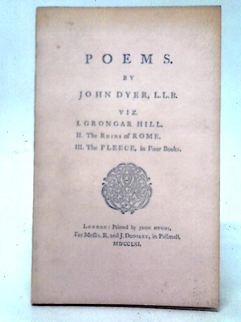 Poems 1761 By John Dyer