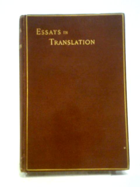 Essays in Translation and Other Contributions von Anon