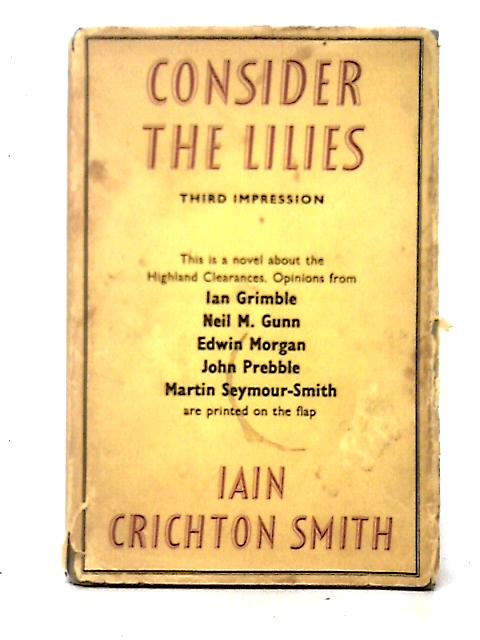 Consider the Lilies By Iain Crichton Smith