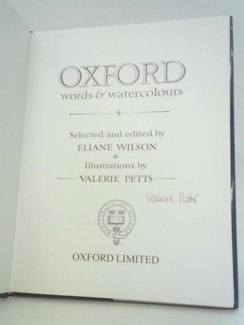 Oxford: Words and Watercolours von Eliane Wilson (ed.)