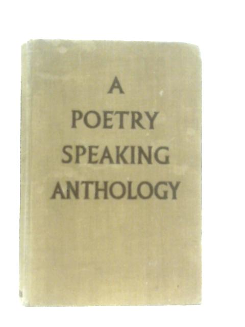 A Poetry Speaking Anthology Book I Infant Work By Hilda Adams, Anne Croasdell