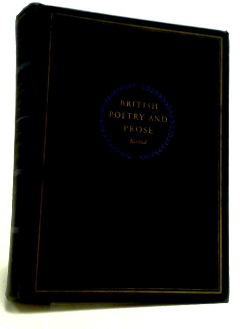 British Poetry And Prose Volume One: From Beowulf To Blake von Various