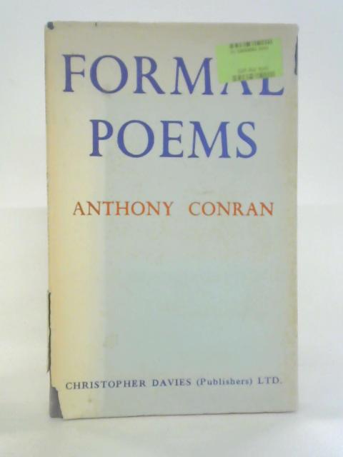 Formal Poems von Anthony Conran