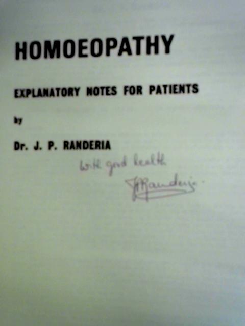 Homoeopathy von Dr. J. P. Randeria