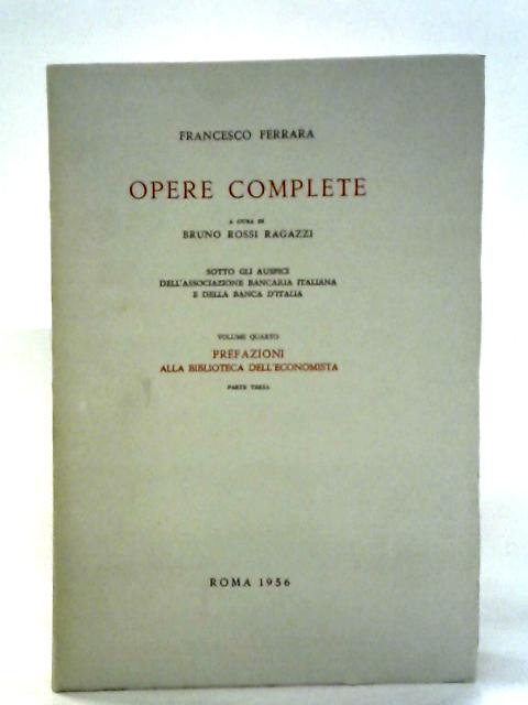 Opera Complete Volume Quarto von Francesco Ferrara