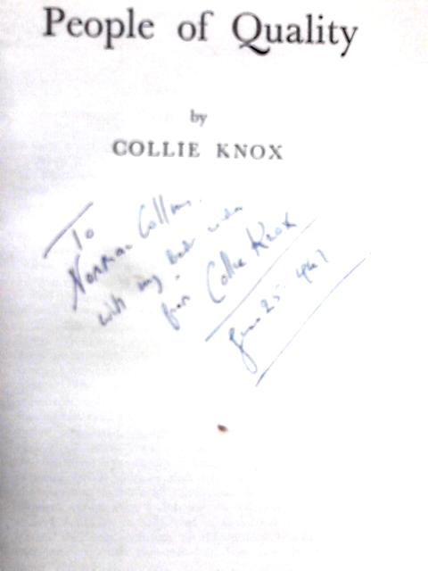 People of Quality By Collie Knox