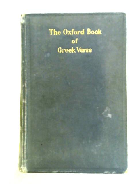 The Oxford Book of Greek Verse von Various