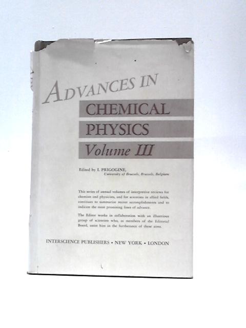 Advances in Chemical Physics Vol. III By I. Prigogine (Ed.)