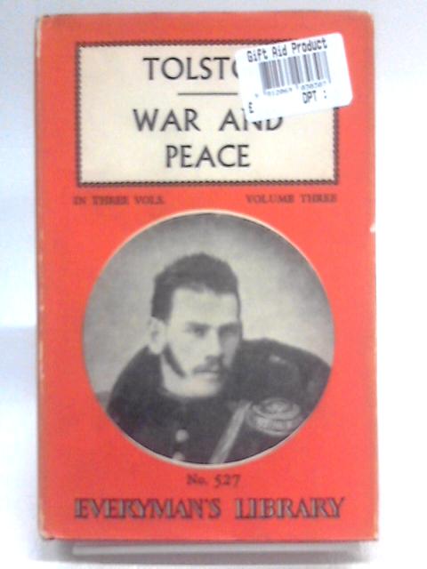 War and Peace Volume 3 By Leo Tolstoy