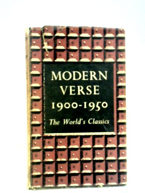 Modern Verse 1900-1950 von Phyllis M. Jones