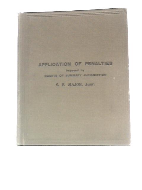 Application of Penalties By S.E. Major