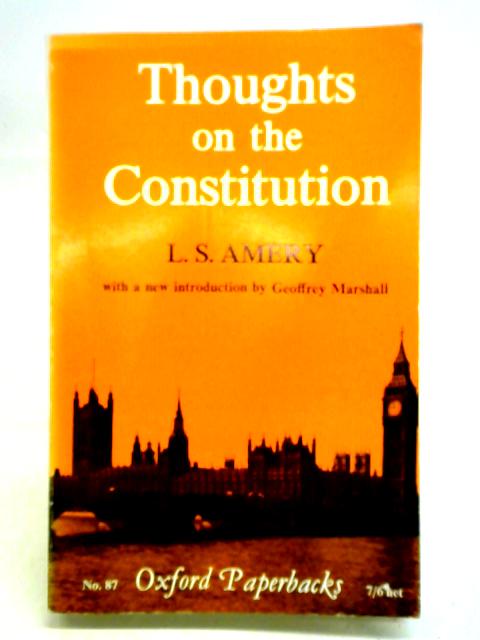 Thoughts on Constitution By L. S. Amery