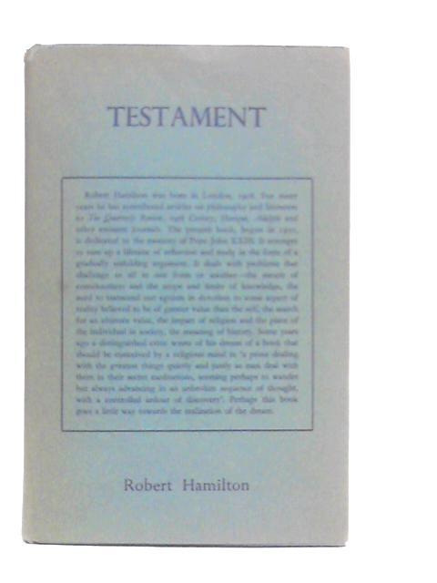 Testament von Robert Hamilton