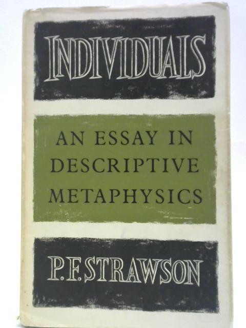 Individuals: An Essay In Descriptive Metaphysics von P. F.Strawson