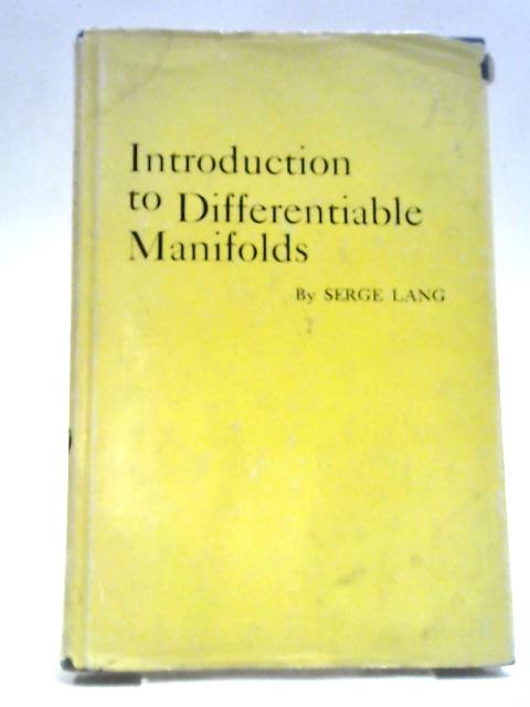 Introduction To Differentiable Manifolds By Serge Lang