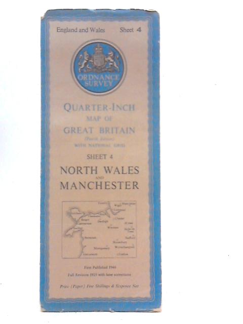 Ordnance Survey Quarter-Inch Map of Great Britain : England, North Wales and Manchester Sheet 4 Paper