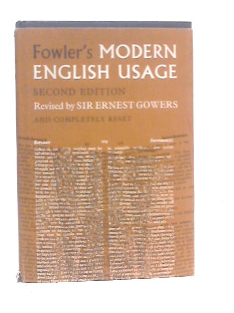 Modern English Usage von H.W.Fowler