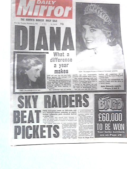 Daily Mirror November 5th 1981 #24,175 Diana By Daily Mirror