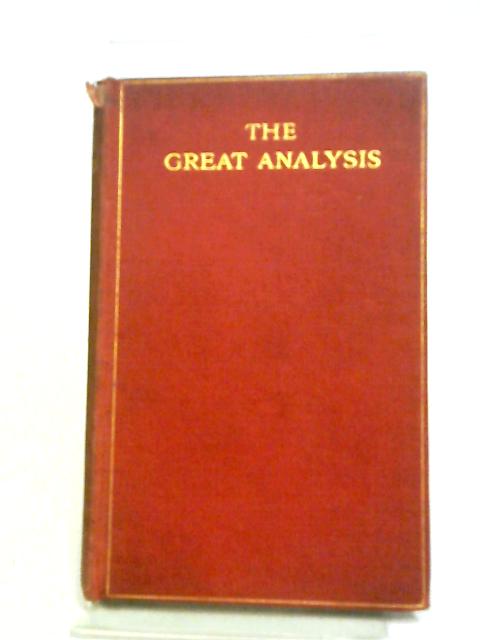 The Great Analysis: A Plea for Rational World Order von Gilbert Murray (Intro.)