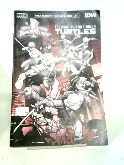 Mighty Morphin Power Rangers Teenage Mutant Ninja Turtles Black and White Variant Edition #1, January 2020 By Ryan Parrott
