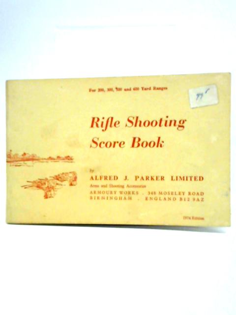 Rifle Shooting Score Book By Unstated