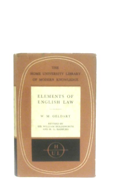 Elements of the English Law par W. M. Geldart