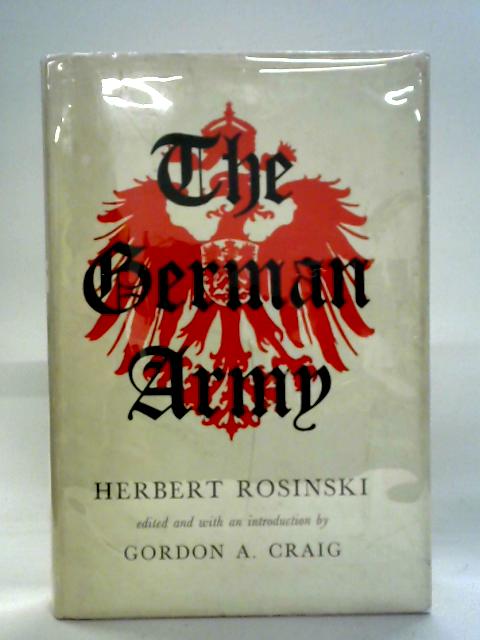 The German Army By Herbert Rosinski