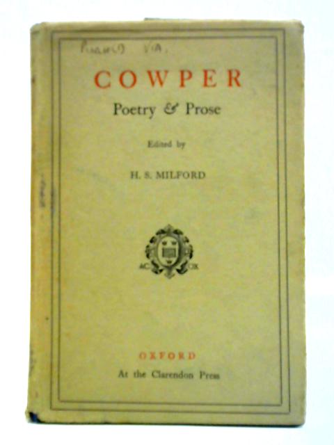 Poetry & Prose By Cowper