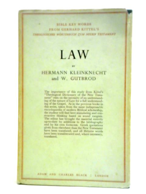 Law (Bible Keywords) By W. Gutbrod
