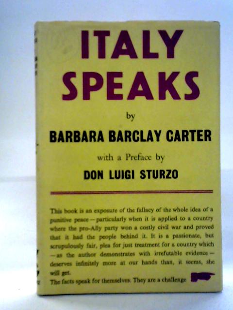 Italy Speaks By Barbara Barclay Carter