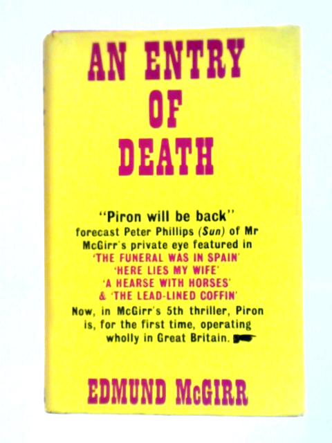 An Entry Of Death von Edmund Mcgirr