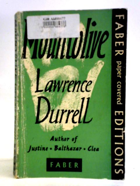 Mountolive By Lawrence Durrell