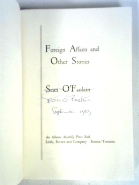 Foreign Affairs and Other Stories von Sean O'Faolain