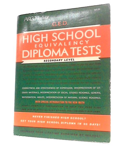 High School Equivalency Diploma Tests: Secondary Level Tests Of General Educational Development, (Arco Test Tutor) By David Reuben Turner