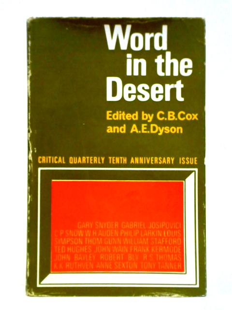 Word In The Desert By C. B. Cox